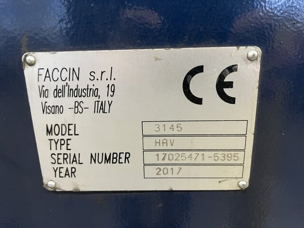 Faccin #HAV-4072, Plate Roll, Additional 17.7" Top Roll, less that 100 hours, 2017 - Image 3