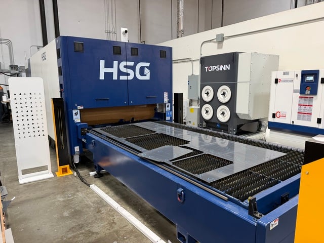 HSG #G3015X-12K, fiber laser, 5' x10'tbl., 12000 watt, shuttle table, chiller, dust collector - Image 2