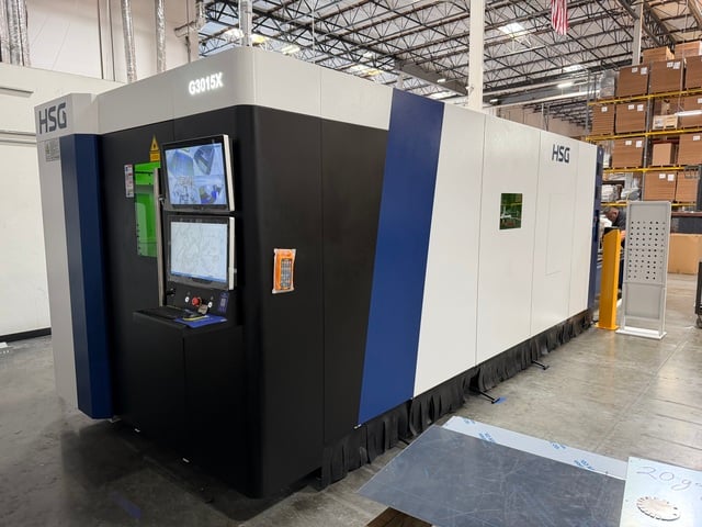 HSG #G3015X-20K, fiber laser, 5' x10'tbl., 20000 watt, shuttle table, chiller, dust collector - Image 4