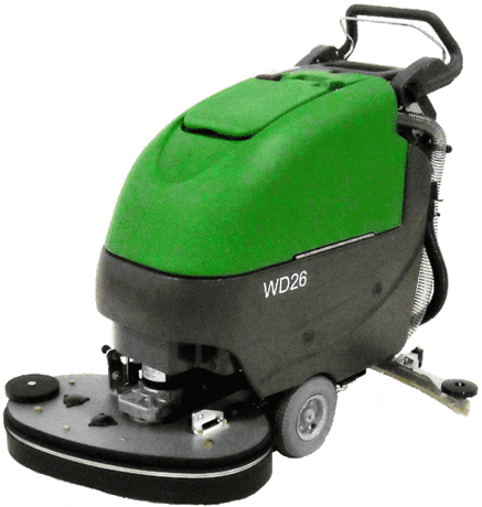 Bulldog #WD26, battery powered, walk-behind floor scrubber, 26" path, disk brushes, new - Image 1