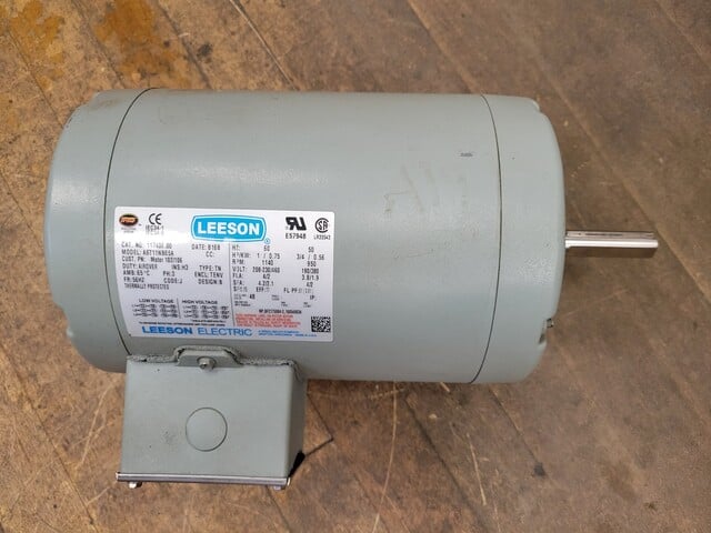1 HP 1140 RPM Leeson 117406, Electric Motor, 3PH, 208-230 Volts - Image 2