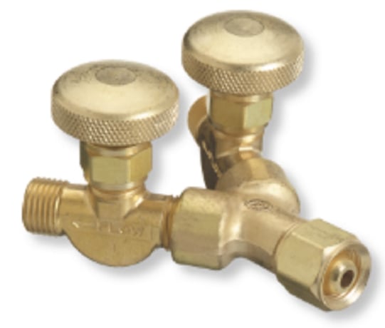 Western Enterprises 112 Valved Y Connection, Gas Fitting, With Two Valves - Image 1