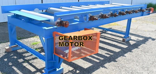 51" wide x 14' long, Powered roll case 14FT, 9 rolls, 51" x 6" diameter, chain drive power rolls - Image 5