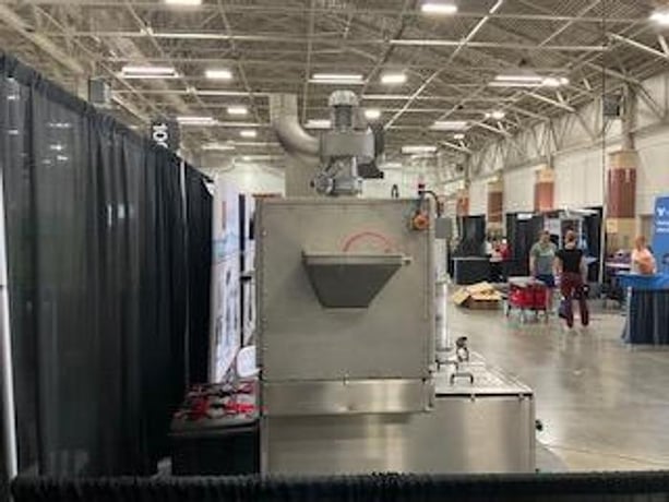 Magido #S-640, 2 stage rotary drum parts washer/dryer, soak/immersion wash, spray wash, heated dryer - Image 2