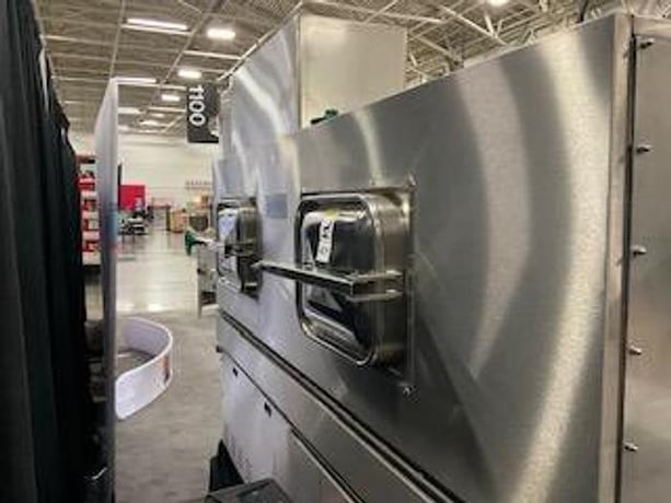 Magido #S-640, 2 stage rotary drum parts washer/dryer, soak/immersion wash, spray wash, heated dryer - Image 4