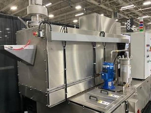 Magido #S-640, 2 stage rotary drum parts washer/dryer, soak/immersion wash, spray wash, heated dryer - Image 5