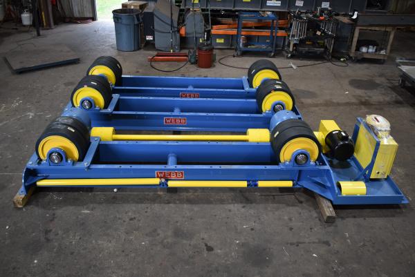 40 Ton, Webb #R1000, tank turning rolls, 80000 lb., PWR20 driver, IDL20 idler, 6"-20' diameter range, hand - Image 1