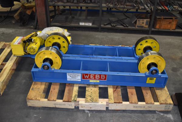 5 Ton, Webb #S-122, steel wheel turning rolls, 10000 lb., used driver / new idler, 6"-72" diameter - Image 2