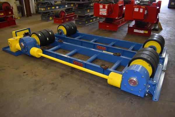 60 Ton, Webb #R1500-22, heavy duty tank turning rolls, 120000 lb., 1 driver / idler, 3 tires per axel, 30' - Image 1