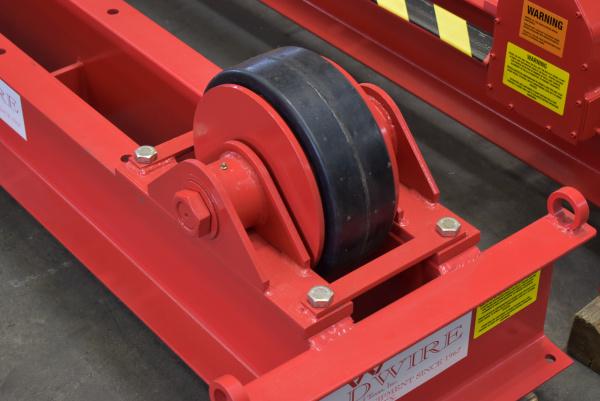 10 Ton, WeldWire #WWRD-10 / WWRI-10, tank turning rolls, 1 driver / idler, 12" rubber tires, 6"-13' diameter - Image 3