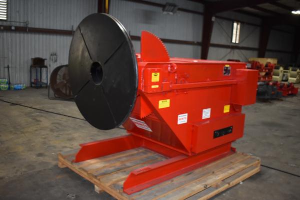 6000 lb. Aronson #GE60, geared elevation welding positioners, 48" table w/ t-slots, 9" thru hole, variable - Image 1