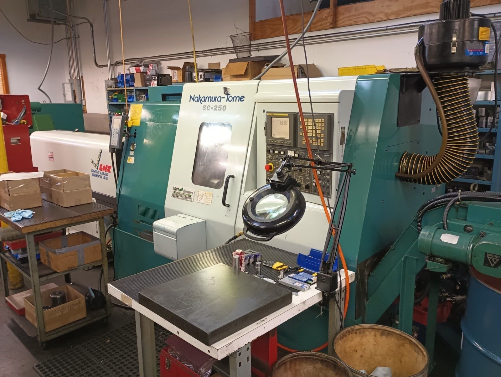 Nakamura Tome #SC-250, CNC lathe, 8" chuck, 2" bar, 11.81" dia., 27.13" length, 5k RPM, Fanuc 21iT, tailstock - Image 1