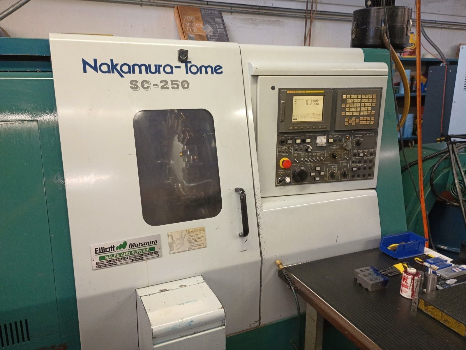 Nakamura Tome #SC-250, CNC lathe, 8" chuck, 2" bar, 11.81" dia., 27.13" length, 5k RPM, Fanuc 21iT, tailstock - Image 2