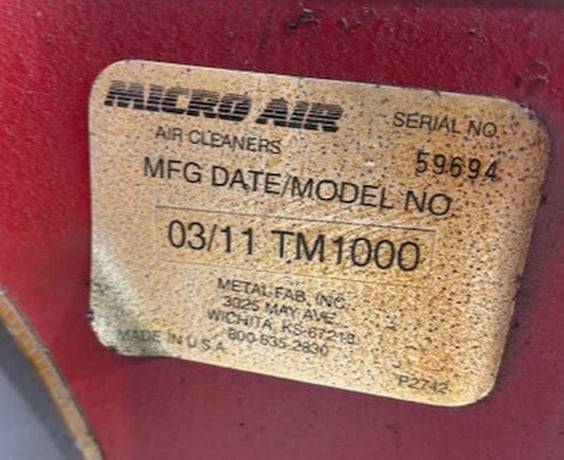 MicroAir #TM1000, 1000 cfm welding fume extractor, compact & portable design, 2011 - Image 2