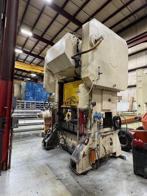 300 Ton, Blow #SC2-300-60-42, straight side double crank, 8" stroke, 26" Shut Height, 8" adj., 30-60 SPM, 60" - Image 3