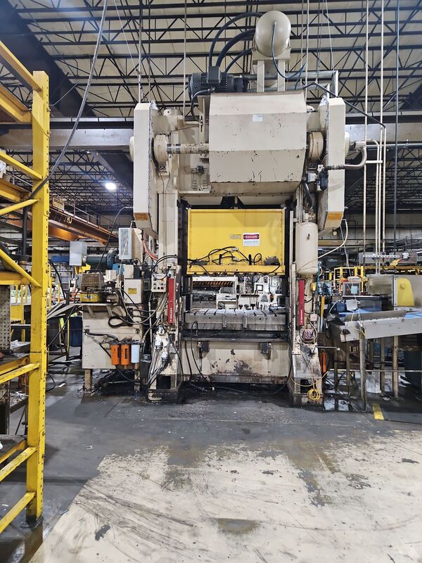 300 Ton, Blow #SC2-300-60-42, straight side double crank, 8" stroke, 26" Shut Height, 8" adj., 30-60 SPM, 60" - Image 7