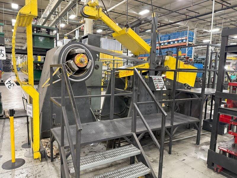 15000 lb. Coe Press Equipment #CPR-PO-15024/CPPS-350, reel & straightener, 24" x .187" stock, 72" outside - Image 1