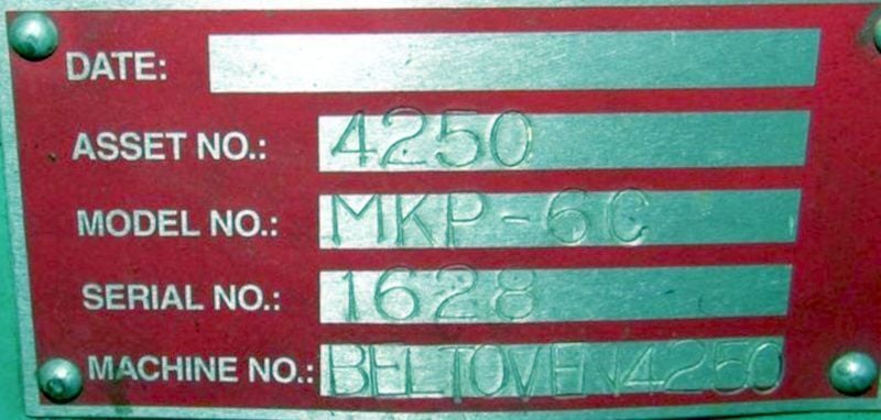 6" width x 2.5" H x 48" D JN Machinery, continuous temper furnace, 930°F - Image 6