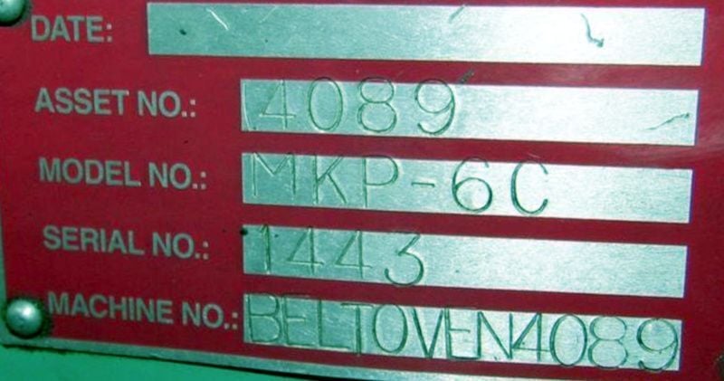 6" width x 2.5" H x 48" D JN Machinery #MKP-6, continuous temper furnace, 930&deg;F - Image 6