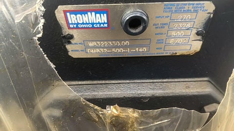 .27 HP, IronMan #W8322330.00, gear reducer, 500.00 :1 ratio, 2326 lb. output - Image 2