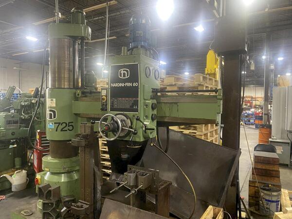5' -15" Nardini #FRN 60-1250, radial drill, power elevation, power clamping, rapid traverse on head, 1985 - Image 2