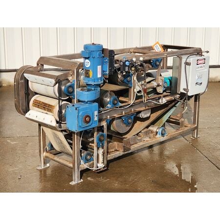 Bright Technologies #J1200, 12" dewatering wastewater belt filter press - Image 2