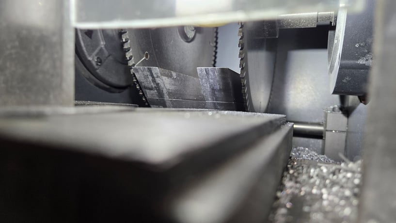 Custom dual saw blade metal finishing machine, dual 1/2 HP motors - Image 7