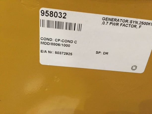 1750 KW, 1800 RPM, Baylor S437UUT-579, 600 Volts - Image 3