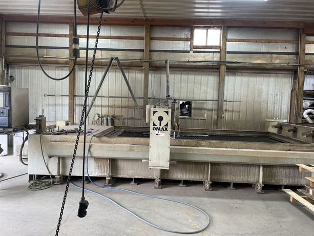 Omax #80X, CNC waterjet, 89" x 180" table, 160" X, 80" Y, 8" Z, 40 HP, 60000 psi, 2008 - Image 1
