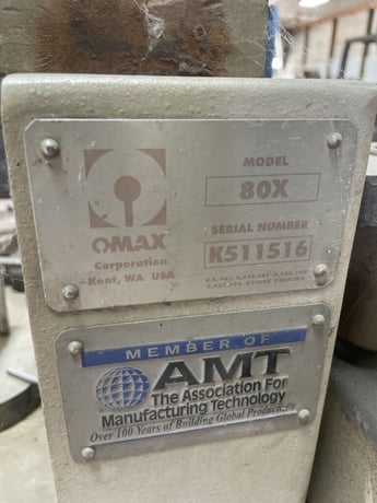 Omax #80X, CNC waterjet, 89" x 180" table, 160" X, 80" Y, 8" Z, 40 HP, 60000 psi, 2008 - Image 2