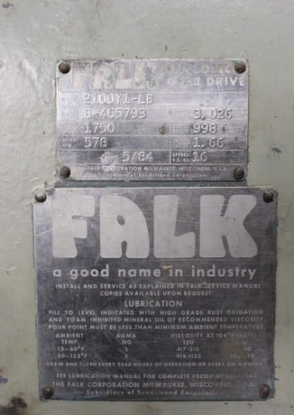 1000 HP, Falk #2100Y1-lb, gearbox, 578 RPM ouput, 1.66 service factor, 3.02 :1 ratio - Image 2