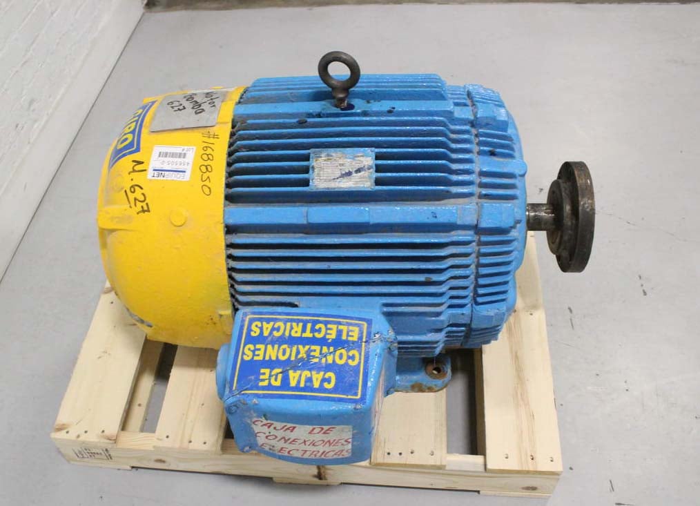 100 HP 3568 RPM Westinghouse HTCCVE, Frame 444TS, TEFC, continuous duty, 1.15 service factor, 460 Volts - Image 1