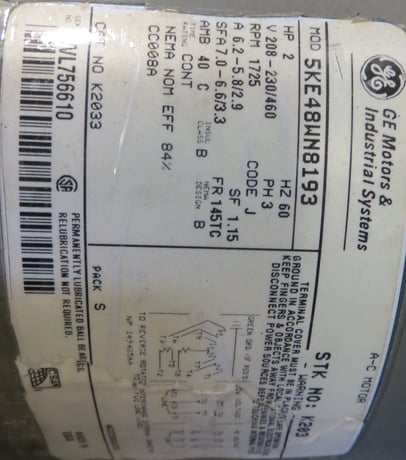 250 HP 1790 RPM General Electric, adjustable speed, 460 Volts - Image 7