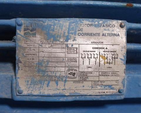 75 HP 1775 RPM Westinghouse, Frame 365T, 1.15 service factor, 440 Volts - Image 2