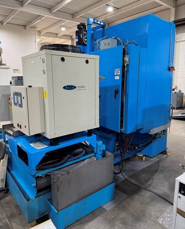 Campbell #750, Fanuc 160iM, 30" table, 30 HP, 7200 RPM, spindle swivel, rotary dress, 2008 - Image 9