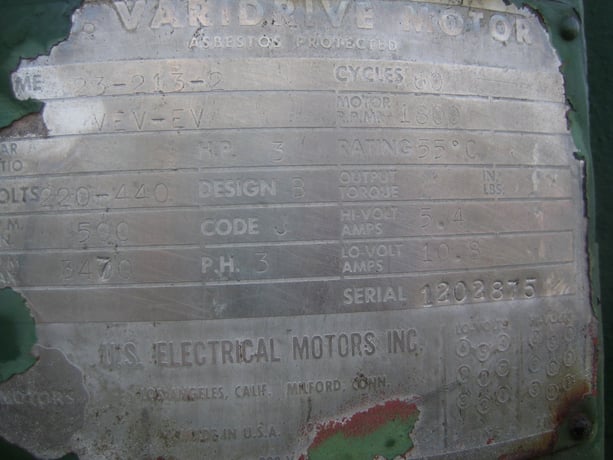 Dorr Oliver #C180, Mercone Type Centrifuge, Stainless Steel, 3 HP, 220/440 V, 3470 RPM - Image 9
