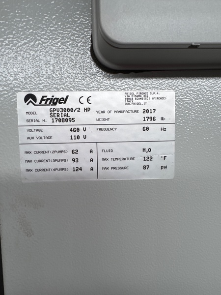 170 Ton, Frigel #EFX-300-SC, Air-Cooled Process Chilling System, 300 kW, 2017 - Image 9