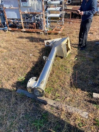6" diameter, Incline Screw Conveyor, Stainless Steel, 8' long, No motor - Image 1
