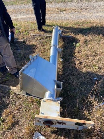6" diameter, Incline Screw Conveyor, Stainless Steel, 8' long, No motor - Image 2