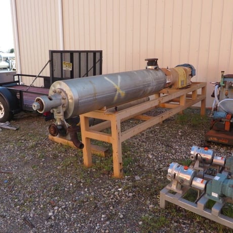 Votator #1C672F, Stainless Steel Scraped Surface Exchanger, 6" x 72" capacity, 15 HP, 230 V, on frame - Image 1