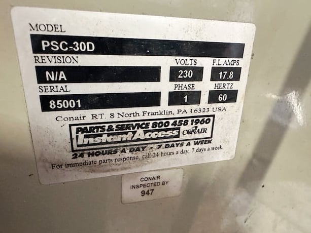 Conair #PSC30D, Fly Knife Cutter, 3" Diameter, LE650 Control, 230 V - Image 5