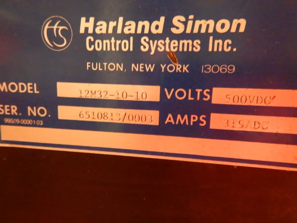 Harland Simon Control Systems 12M32-10-10, regenerative SCR controller, 200 HP - Image 10