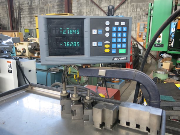 15" x 40" Sheldon #R-15, lathe, 2-1/4" bore, 1250 RPM, AcuRite digital read out, tailstock, Buck Adjust-Tru - Image 5