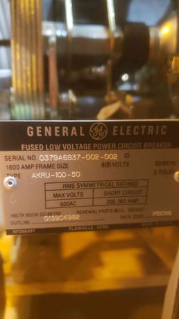 1600 Amps, General Electric, AKRU-10D-50, Fused low voltage circuit breaker, MicroVersaTrip PM, 3 pole, 2005 - Image 2