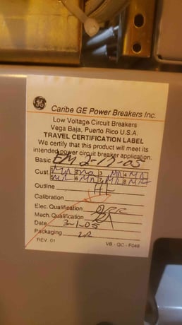 1600 Amps, General Electric, AKRU-10D-50, Fused low voltage circuit breaker, MicroVersaTrip PM, 3 pole, 2005 - Image 5
