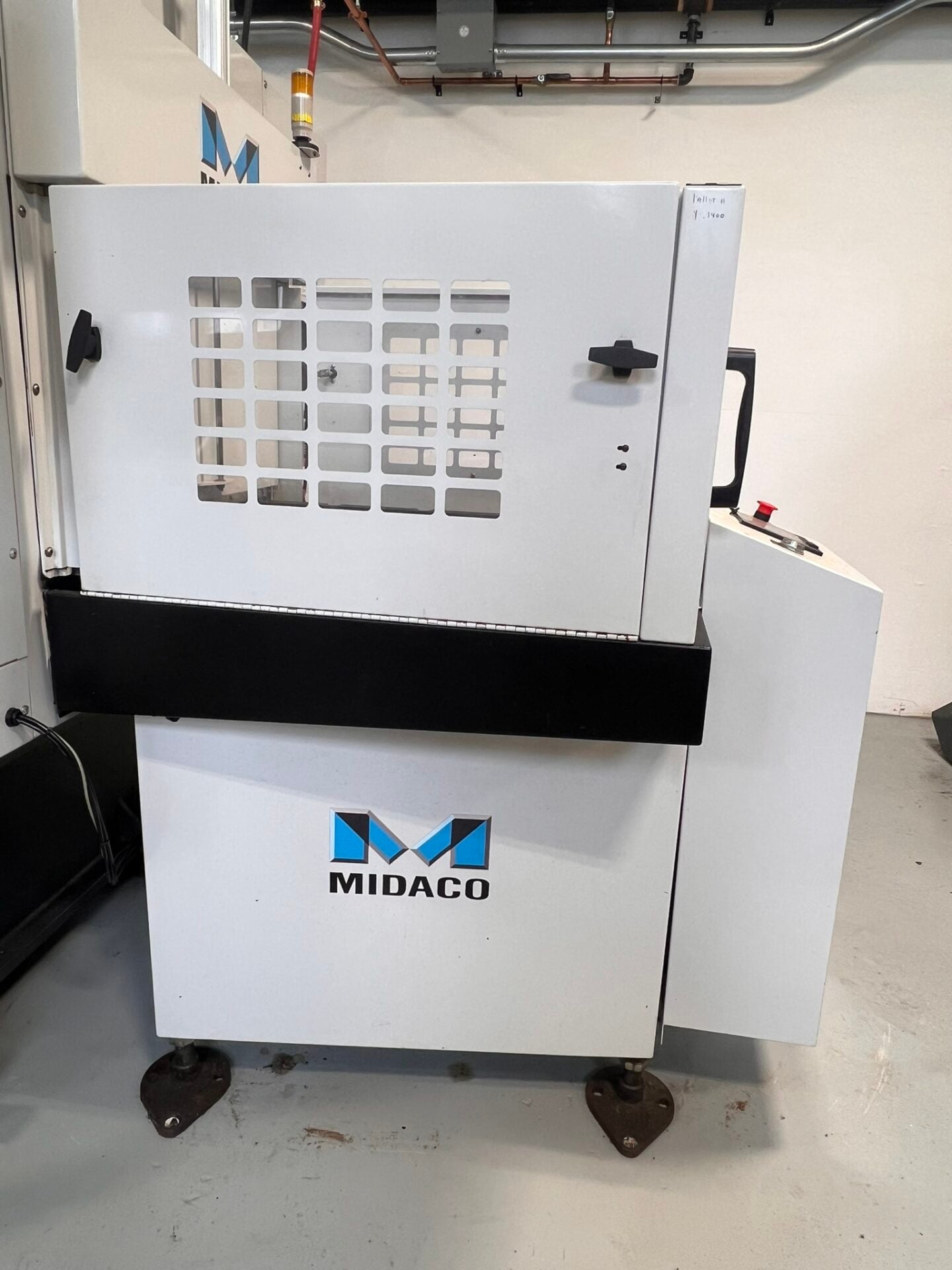 Midaco #ADT-1SD, automatic pallet changer, 22" x 15" x 1" cast aluminum pallet, pneumatic receiver w/ air - Image 2