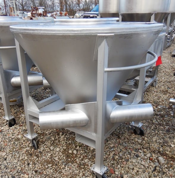 20 cu.ft. Apache Stainless Steel Cone Shaped Portable Tote - Image 1