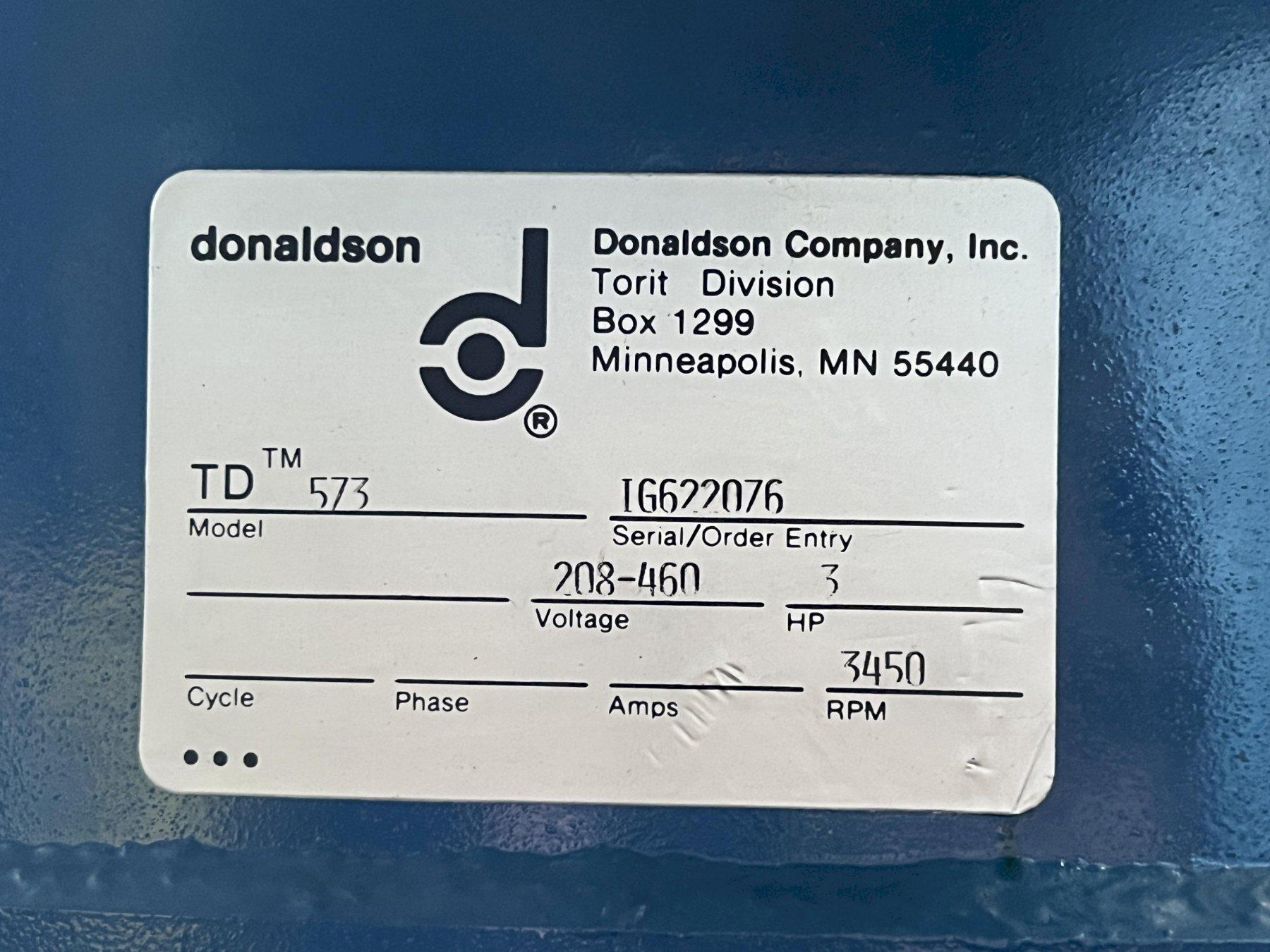 1100 cfm Donaldson #TD-573, continous duty style cartridge dust collector, 510 sq.ft. - Image 7