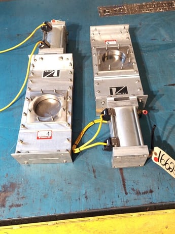 5" Salina Salina Vortex #FA05-MG-WS1-LL, pneumatic slide valve, Stainless, lot of 2 - Image 2
