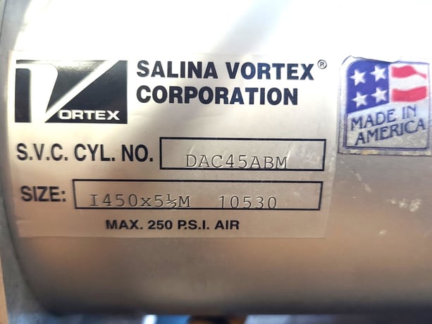 5" Salina Salina Vortex #FA05-MG-WS1-LL, pneumatic slide valve, Stainless, lot of 2 - Image 6